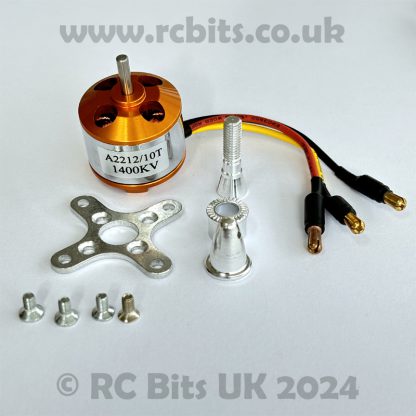 A picture of an A2212/10t 1400KV brushless motor