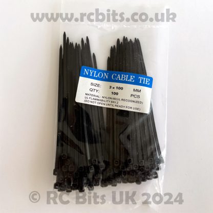 A pack of 100mm x 3mm Cable Ties
