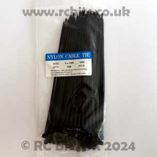 A pack of 3mm x 150mm cable ties