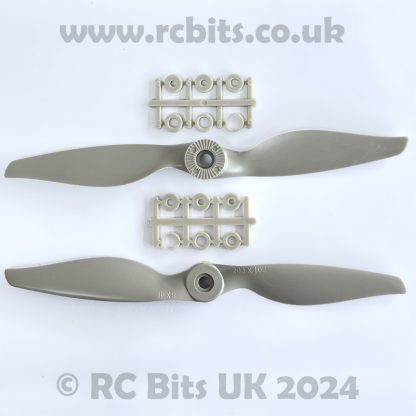 A pair of Gemfan 8x4 propellers with inserts
