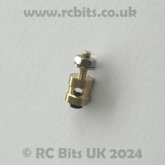 A metal pushrod connector