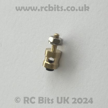 A metal pushrod connector