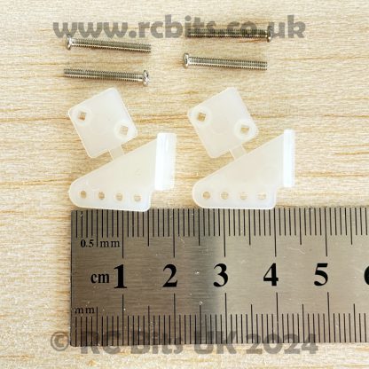 20mm Control Horns showing dimensions against a ruler