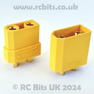 A pair of XT90 Connectors, 1 x male, 1 x female